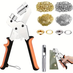 Resim 200 adet 10mm Halkalı Tam Göz Delme Seti - DIY Branda, Suni Deri & Su Geçirmez Kumaş Projeleri, Dikiş & El İşi Temel Malzemeleri için İdeal 
