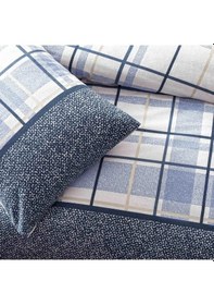 Resim Taç Flanel Kışlık -ares Mavi- Lastikli Çarşaflı Nevresim Takımı Mavi 