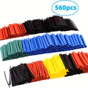 Resim 560 adet Çeşitli Isı Küçültme Tüpü - 45mm Alev Geciktirici Elektrik Yalıtım Tüpleri Siyah, Kırmızı, Mavi, Yeşil, Sarı - DIY Projeleri ve Onarımlar için İdeal, Elektrikçi Kiti | Renkli Tüp | Dayanıklı Tüp 
