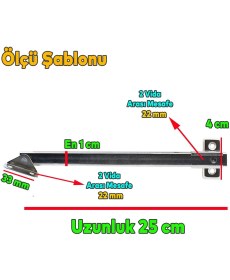 Resim Badem10 Kalkar Kapak Makası Dolap Çekmece Metal 25 cm Sessiz Açma Kapama Amortisör Piston (1 Çift) 