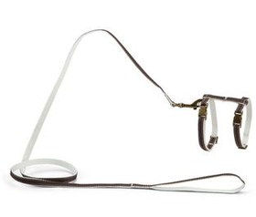 Resim Beeztees DBL Kedi Göğüs Tasması ve Gezdirme Kayışı, 130cm, Kahverengi, 27-45cm 