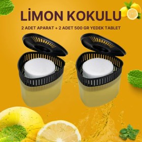 Resim 2 Adet 500 gr Nem Alıcılı ve Rutubet Giderici Aparat Üçgen Limon (Tablet Dahil) 
