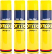 Resim Clipper Ehediye Universal Gas Azul Çakmak Gazı Hu75Azul 250 ML x 4 Adet 