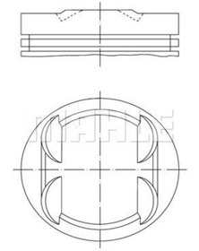 Resim MAHLE 0013400 Piston+Segman ( Mercedes Benz : C Series (W203) 00-07 / E Series (W210-11) 02-08 ) 1120302701 (WM213515) (Fiyat:2 Adet İçindir) 