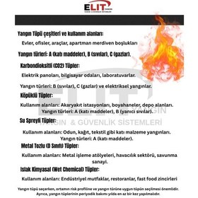 Resim Elit Yangın 3 Adet Ruhsata Uygun 6 Kg Köpüklü Yangın Tüpü 4 Yıl Tarih Süreli 