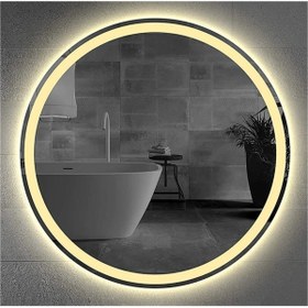 Resim Toprak dekor 80 Cm Banyo Aynası Konsol Aynası Ledli Ayna 