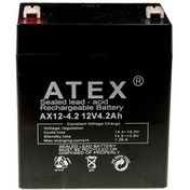 Resim Atex Ax12 4 2 12 Volt 4 2 Amper Akü 90 X 70 X 101 Mm 