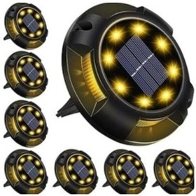 Resim 4'lü Solar Panelli Kazıklı Zemin Solar Ledi 8+4 Led Gün Işığı 1 Adet 