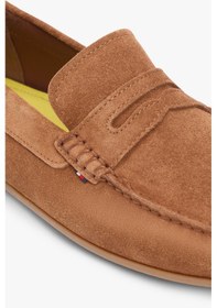 Resim Tommy Hilfiger Core Süet Driver Erkek Taba Loafer Ayakkabı-13349 Taba 