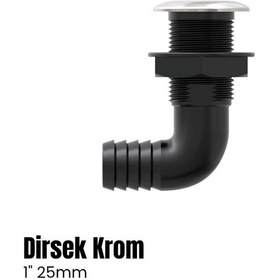 Resim Seaflo Krom Flanşlı Sintine Rekoru Depo Çıkışı Dirsekli 1" - 25mm-1842 