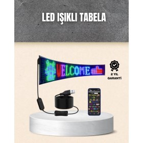 Resim Epilons Rgb Kayar Yazılı Led Reklam Ekranı - Usb Bağlantılı Esnek Tasarım 