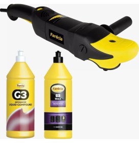 Resim GT002 Pasta Cila Polisaj Makinası 800W+ G3 Sıvı Pasta 1lt + G3 Wax Cila 1lt 