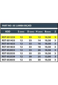 Resim 12MM LAMBA Bıçağı Z3 (3 Ağızlı) 