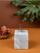 Resim MIARIK DESIGN & DEKORASYON Dekoratif Mermer Kare Detaylı Pamukluk 