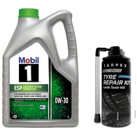 Resim Mobil 1 Esp 0W-30 Motor Yağı 5 L + Carpex Oto Lastik Tamir Kiti 