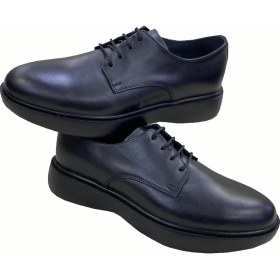 Resim Sula Bağcıklı Oxford Deri Siyah Içi Deri Yüksek Poli TABAN-1103-SİYAH Ayakkabı 