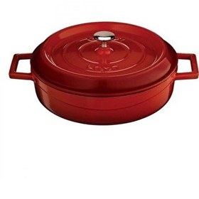Resim Lava Trendy 24 CM Kırmızı Çok Amaçlı Döküm Demir Yayvan Tencere 