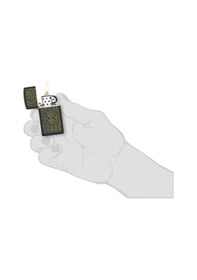 Resim Zippo Slim Skull Filigree Dizayn Çakmak 