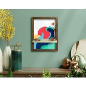 Resim Bk Home Doğal Masif Ahşap Çerçeveli Tablo Duvar Rafı-17 (551052831) 