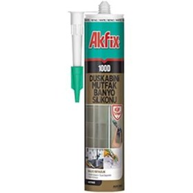 Resim Akfix Beyaz Duşakabin Silikonu 100d 310ml() 