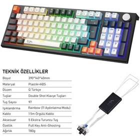 Resim Gameagle Strike Plus Mk-96x2abb Mekanik Işıklı Gamer Klavye 