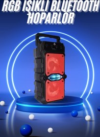 Resim Techno Stock Ses Bombası Kablosuz Bluetooth Hoparlör Çift Çıkışlı Yüksek Ses Kaliteli Hoparlör 