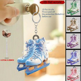 Resim 1/6 Ölçekli Paten Anahtarlık - 2D Akrilik Patenler, Yay ve Yıldız Tasarımı ile, Doğum Günleri, Partiler, Yıldönümleri, Mezuniyetler, Cadılar Bayramı, Noel ve Yeni Yıl Hediyeleri için Mükemmel, Mezuniyet Hatırası | Canlı Paten Tasarımı | Akrilik Patenler, Kaykay Aksesuarları 