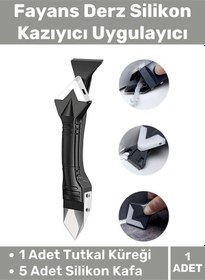 Resim Premium Mutfak Banyo Fayans Derz Silikon Kazıyıcı Sıyırıcı Doğrayıcı Uygulayıcı 3 İn 1 Aparat 
