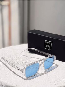 Resim Hazhers Vintage Model Şeffaf Dikdörtgen Çerçeveli Unisex Güneş Gözlüğü 