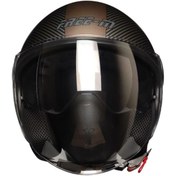 Resim MOTOANL Motosiklet Yarım Kask Camlı Ce Onaylı Güneş Vizörlü Motor Kaskı Soft 