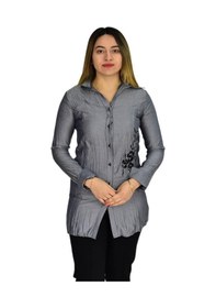Resim Kadın Gri Nakışlı Tunik Akr-1323 001 