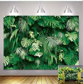 Resim Yaz Tropikal Palmiye Yaprakları Zemin Hawaii Tema Orman Safari Bitkiler Fotoğraf Arka Plan Parti Dekor Banner Vinil W100 L75cm 