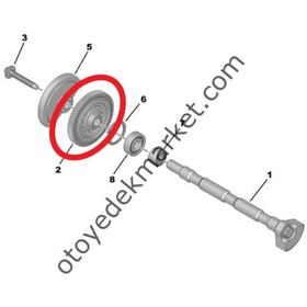 Resim Peugeot 3008 (2016-2023) 1.2 Benzinli Krank Denge Mili Dişlisi (Orijinal) 