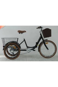 Resim Carraro Caravan Katlanır 2025 Model Şehir Bisikleti 24 Jant 6 Vites Siyah Kahverengi 