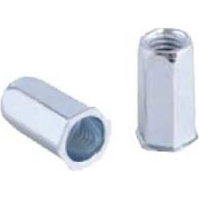 Resim M6 Sıfır Kafa Altı Köşe Somun Perçin 100 Adet 