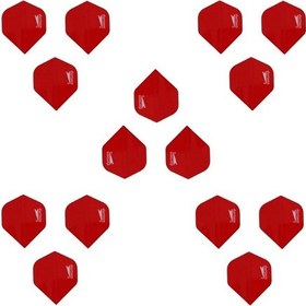 Resim 5 Set (15 Adet) Dart Flight.-flayt.100 Micron Pet Kırmızı 