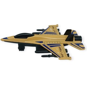 Resim KIZIL Çek Bırak Metal Mini Savaş Uçağı 10 cm - Kahverengi 