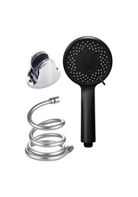 Resim Siyah 5 Fonksiyonlu Ayarlanabilir Dayanıklı Banyo Duş Takımı Pvc Beyaz 