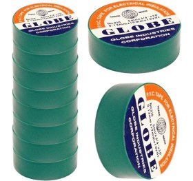 Resim Globe Izole Bant Yeşil 10'lu Paket Pvc Elektrik Izolasyon Bandı 
