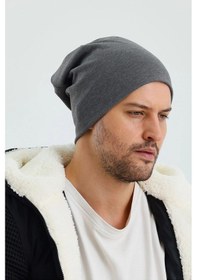 Resim Erkek Termal %100 Pamuklu Soft 2 Stil 1 Arada Bere Premium Cuts Serisi - Standart / Gri Gri 