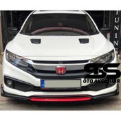 Resim STS Oto Aksesuar Honda Civic Fc5 Uyumlu Piano Black Kaput Üstü Havalandırma Izgarası 