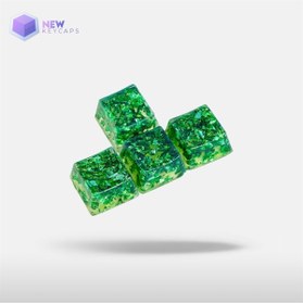 Resim New Keycaps Royal Emerald W-a-s-d Ve Yön Tuşları Dörtlü Set Mekanik Klavye Tuşu Artisan Keycaps 