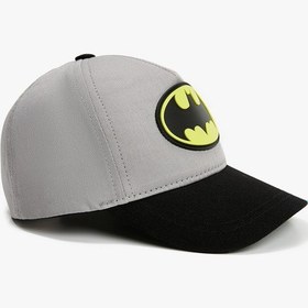Resim Koton Batman İşlemeli Cap Şapka Lisanslı Pamuklu Gri 5skb40001aa Gri 