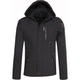 Resim Delpino Erkek Su Ve Rüzgar Geçirmez Softshell Mont 434274507 - Siyah 