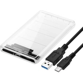 Resim 2.5 Sata Type C USB 3.1 USB 3.0 Şeffaf Harici SSD HDD Hard Disk Kutusu 4389 
