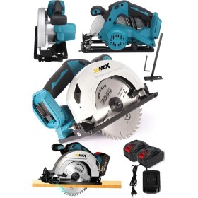 Resim Stilmax Germany Hdxr Fast Panasonic Çift Akülü Kömürsüz Daire Testere Ahşap Sunta Kesme Açılı 185 Mm 58V 10AH 