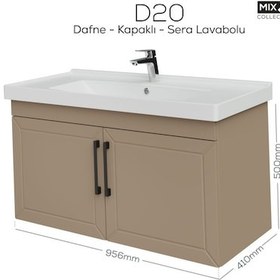 Resim Creavit D20 100 Cm Kapaklı Lavabo Dolabı Dafne Lake Dafne 