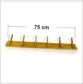 Resim Gerçek El Yapımı Ahşap 6 Lı Elbise Palto Askı Askılık Askısı Kahverengi 