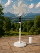 Resim SUPER JVS A-TMT 18” Ayaklı Uzaktan Kumandalı Vantilatör 6 Pervaneli 