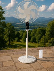 Resim SUPER JVS A-TMT 18” Ayaklı Uzaktan Kumandalı Vantilatör 6 Pervaneli 